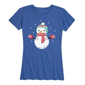 Women's - Instant Message - Scandinavian Snowman Short Sleeve Graphic T-Shirt - 1 of 4