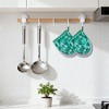 REGALWOVEN Heat Resistant 4 Piece Oven Mitts and Pot Holders Set for Kitchen Use - 2 of 4
