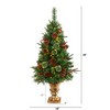 Nearly Natural 4-ft Pine, Pinecone and Berries Artificial Christmas Tree in Decorative Urn - 2 of 4