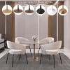 LeisureMod Bristol 35'' Modern Round Dining Table – Durable MDF Top and Wood-Transfer Cherry Steel Base for Kitchen, Dining Room, or Cafes - 4 of 4