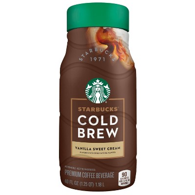 Starbucks + Cold Brew Coffee, Black Unsweetened, 11 oz Glass Bottles, 6  Count