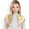 Anna-Kaci Women's Floral Printed Satin Square Scarves with Elegant Patterns and Contrast Borders for Chic and Versatile Styling - 4 of 4