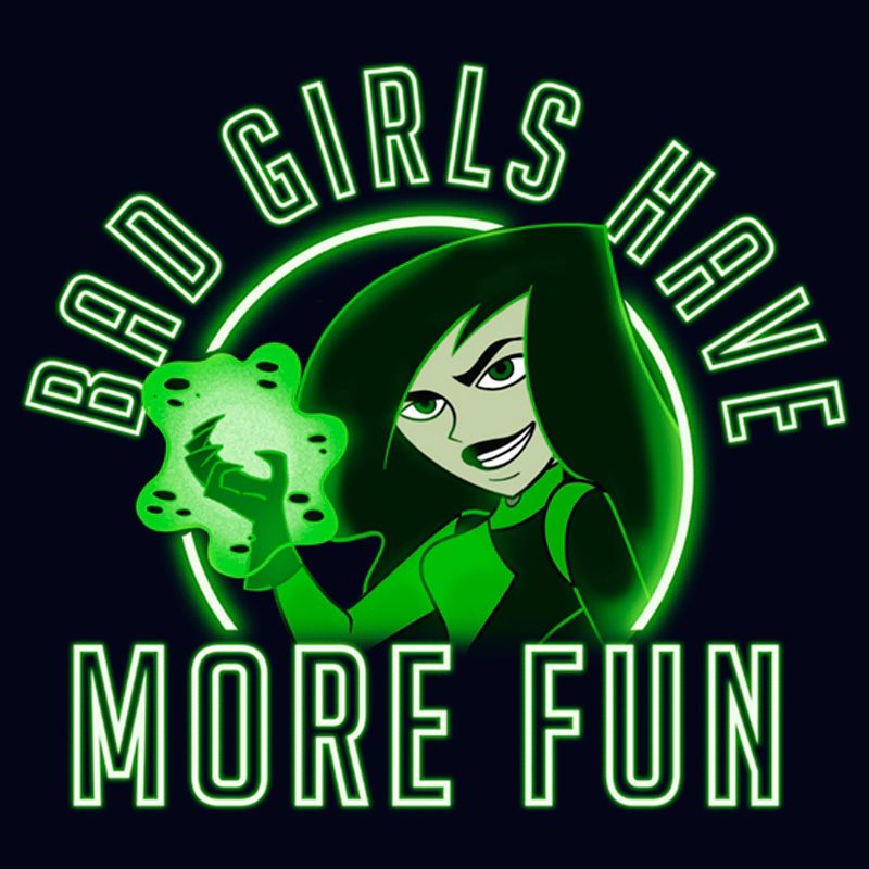 Girl's Kim Possible Neon Green Shego T-Shirt, 2 of 5