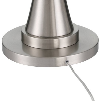 Brushed Nickel 70" Torchiere Floor Lamp with Glass Shade