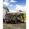 12 x 12FT Portable Pop Up Camping Outdoor Gazebo with 6 Sided Canopy Shelter, Hexagon Gazebo Made from 210 D Oxford Fabric for Patio,Backyard,Lawn - 3 of 4