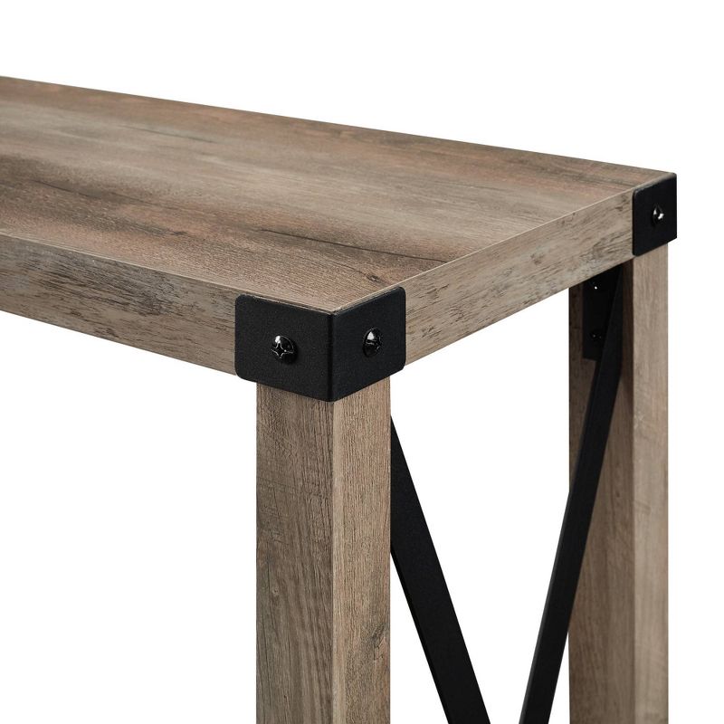 Sophie Rustic Industrial X Frame Entry Table - Saracina Home, 5 of 18