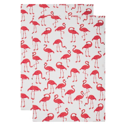 Flamingo Pattern Fingertip Towels, Hanging Towel For Wiping Hands