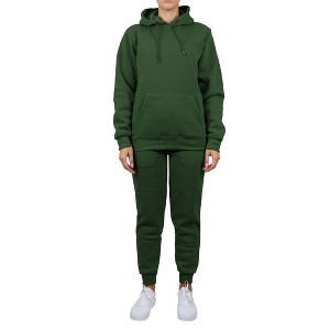 Rudolph Women's Loose Fit Fleece-Lined Pullover Hoodie & Jogger 2-Piece Set - 1 of 3