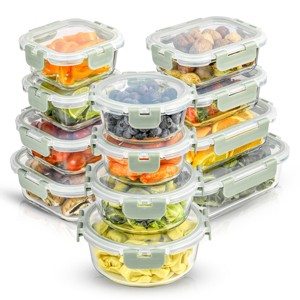 JoyFul by JoyJolt 24 Piece Glass Storage Containers with Leakproof Lids Set - 1 of 4