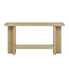 Console Table Entryway Narrow Skinny with Ash Veneer, Vintage-Inspired T-Leg Accent Table for Hallway, Living Room or Foyer-The Pop Home - 4 of 4