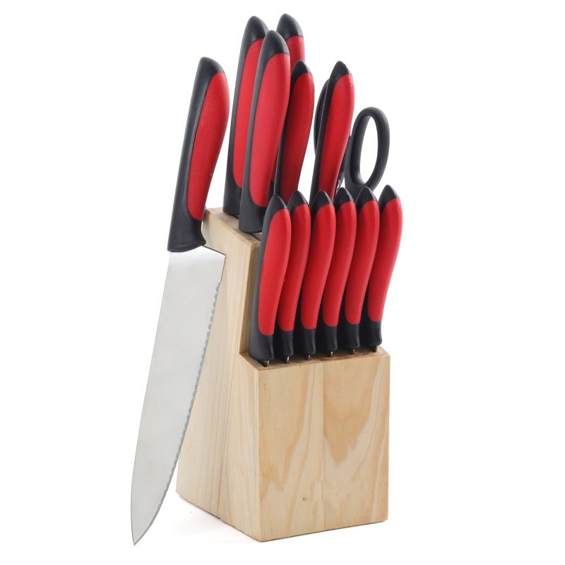 MegaChef 14 Piece Cutlery Set in Red, 1 of 5