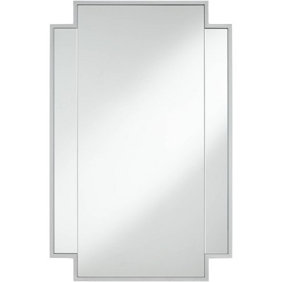 Noble Park Corson Silver Metal 26" x 40" Cut Edge Wall Mirror