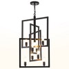 Modern Pendant Light Fixtures,Vintage 8-Light Farmhouse Chandeliers,Rectangle Hanging Island Light High Ceilings for Staircase, Hallway,Foyer - 2 of 4