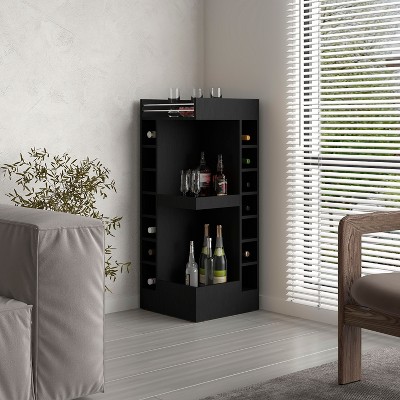 NicBex Buffet Cabinet with Storage 46" T 3-tier Corner Bar Cabinet Sideboard Cabinet with Bottle Cubbies for Living Room