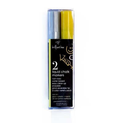 Brilliant Bee Liquid Chalk Markers Set with Reversible Tip
