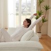 Dolonm Single Large-sized Sofa with Foot Pedals, Multi Part Activity Design, Corduroy Fabric, Removable and Washable,White - 4 of 4