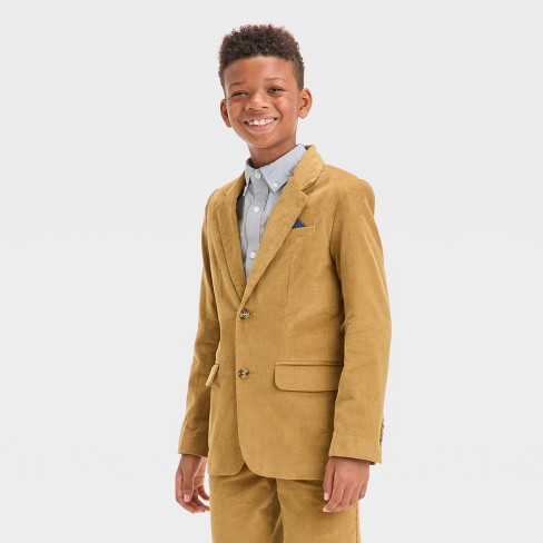 Boys Corduroy Suit Jacket Cat Jack Brown 4