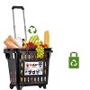 dbest products GoCart, Grocery Cart Shopping Laundry Basket on Wheels - 3 of 4