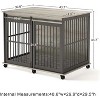 43.7" Large Dog Crate with Sliding Iron Door – Heavy Duty Pet Kennel for Extra Large Dogs, Indoor Metal Cage with Comfort Mat & Multi-Functional Top - 2 of 4