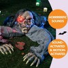 Joyfy Halloween Outdoor Decorations Animated Zombie Groundbreaker Graveyard Decoration Prop with Creepy Decayed Face for Yard Lawn Decorations - 3 of 4