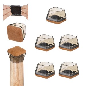 Unique Bargains Durable Multipurpose Use Furniture Silicone Felt Pads Chair Leg Floor Protectors - 1 of 4