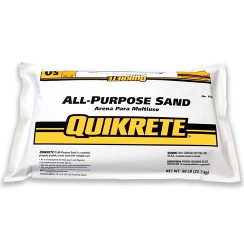 QUIKRETE All Purpose Sand for Potting Soil, Concrete Mix, Traction on Snow and Ice, Brick Pavers, Graded Coarse, 50 Pound Bag - image 1 of 4