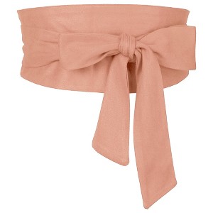 INSPIRE CHIC Women's Solid Bowknot Self Tie Wrap Wide Sash Waistband Belt 1 Pc - 1 of 4