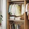 50-Pack Heavy Duty Plastic Hangers with Non-Slip Coating & 360° Swivel Hooks, Space Saving Closet Organizers, Ties, White and Dark Gray - 2 of 4