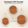 Ceramax 3 Piece Ceramic Stainless Steel Nonstick Fry Pan Set 8” 10” 12” Triply Induction Cookware - 2 of 4