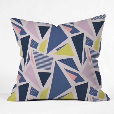 16"x16" Mareike Boehmer Color Blocking Triangles 1 Throw Pillow - Deny Designs