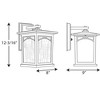 Progress Lighting, Residence Collection, 1-Light Outdoor Wall Lantern, Antique Bronze, Umber Textured Art Glass Shade - 2 of 2