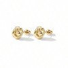 Sterling Silver Love Knot Earrings for Women Fashionable and Lightweight, Low Allergy - 3 of 4