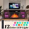 AMERLIFE 70" LED Curved Fireplace TV Stand with 36'' Electric Fireplace - 4 of 4