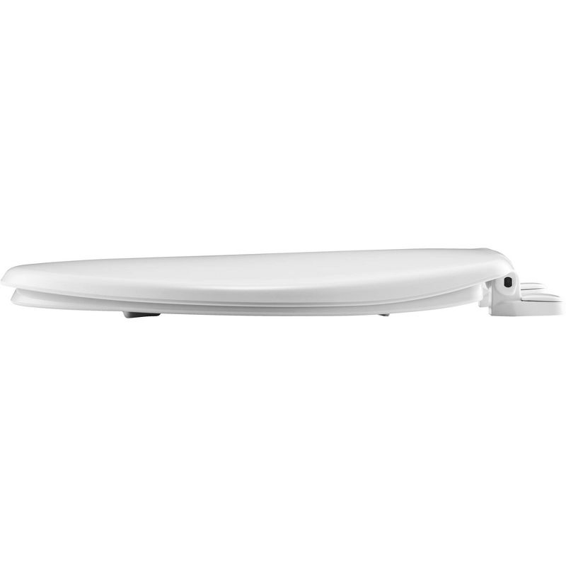 Caswell Never Loosens Round Antimicrobial Plastic Soft Close Toilet Seat White - Mayfair by Bemis, 5 of 7