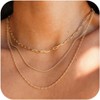 Waterproof Non-Tarnish Necklace Set, 18K Gold Plated Layered Dainty Chains, Stackable Jewelry Gift for Women - 3 of 4