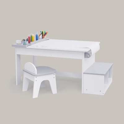 Fantasy Fields - Little Artist Monet Play Art Table Kids Furniture - White/Gray