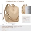 MaseiKar Leather Backpack Purse for Women, Fashion Ladies Waterproof Shoulder Travel Daypacks Bags - 3 of 4