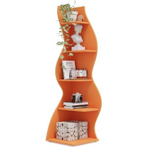 ACEPANO 69.88 in. H 5-Tier Wall Corner Display Shelf for Living Room-Orange - 1 of 4