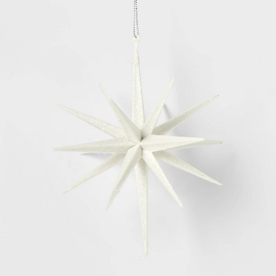 5.8in White Plastic Spike Starburst Christmas Tree Ornament - Wondershop™