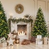 TopComfy Christmas Tree Stand Pre-Lit Green Pine Tree Set with Hinged Branches for Holiday Decor, Green, 51.5"*16.5"*15.75" - 4 of 4