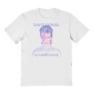 David Bowie Men's Aladdin 3D Short Sleeve Graphic Cotton T-Shirt - 1 of 3