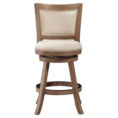 24" Melrose Distressed Counter Height Barstool Driftwood Ivory - Boraam