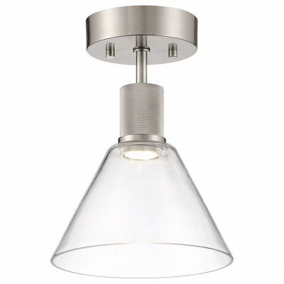 Access Lighting Port Nine 1 - Light Flush Mount in  Brushed Steel