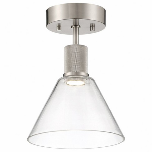 Access Lighting Port Nine 1 - Light Flush Mount in  Brushed Steel - image 1 of 4