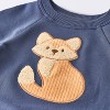 Baby Boys' 2pc Fox Sweatshirt & Corduroy Pants Set - Cloud Island™ Navy Blue - 3 of 4