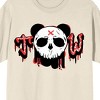 Teddy Drip Trigger Warning Crew Neck Short Sleeve Men's Natural T-shirt - 2 of 3