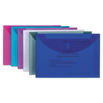 C-Line Reusable Poly Envelope Hook and Loop Closure 9 1/2 x 13 Assorted 58000