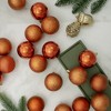Northlight 24ct Shatterproof 4-Finish Christmas Ball Tree Ornament Set 2.5" - Orange - 2 of 4