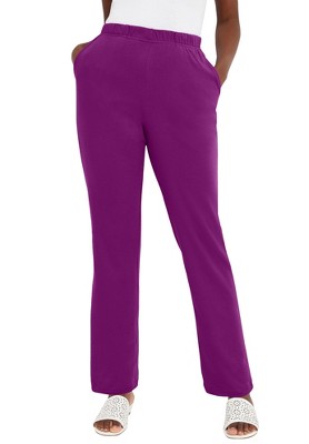 Jessica London Women’s Plus Size Soft Ease Pant, 38/40 - Purple Tulip ...