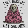Rerun Island Women Even Baddies Get Saddies Halloween Short Sleeve Graphic Cotton Retro Vintage Ranger Baby Tee - 2 of 4